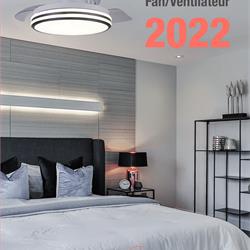 灯饰设计:CristalRecord 2022年国外LED风扇灯吊扇灯设计素材图片